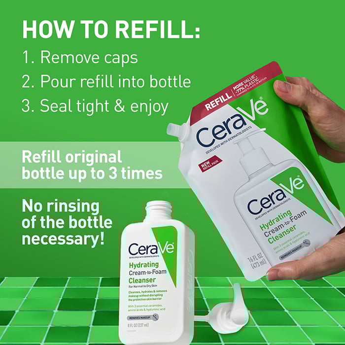 Hydrating Cream-to-Foam Cleanser Refill - Image 3